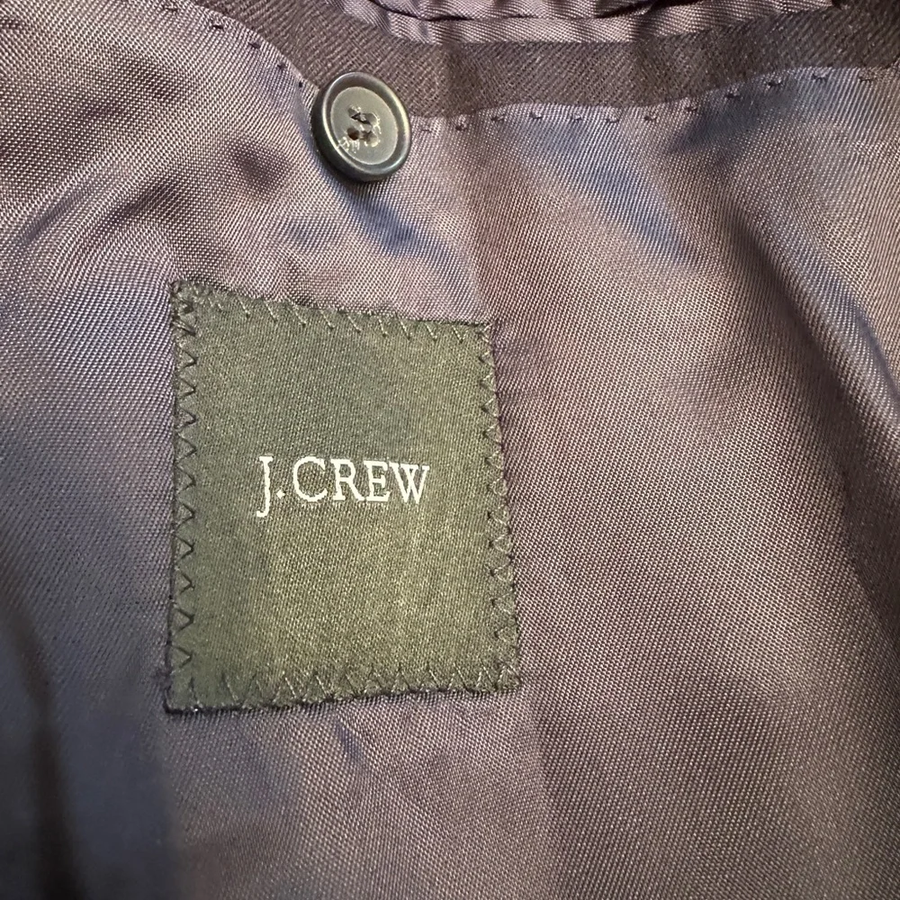 NWT J. Crew Men's Size 40L Gold Button Blazer Black‎ 100% Wool Style 63737